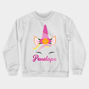 Name penelope unicorn lover Crewneck Sweatshirt